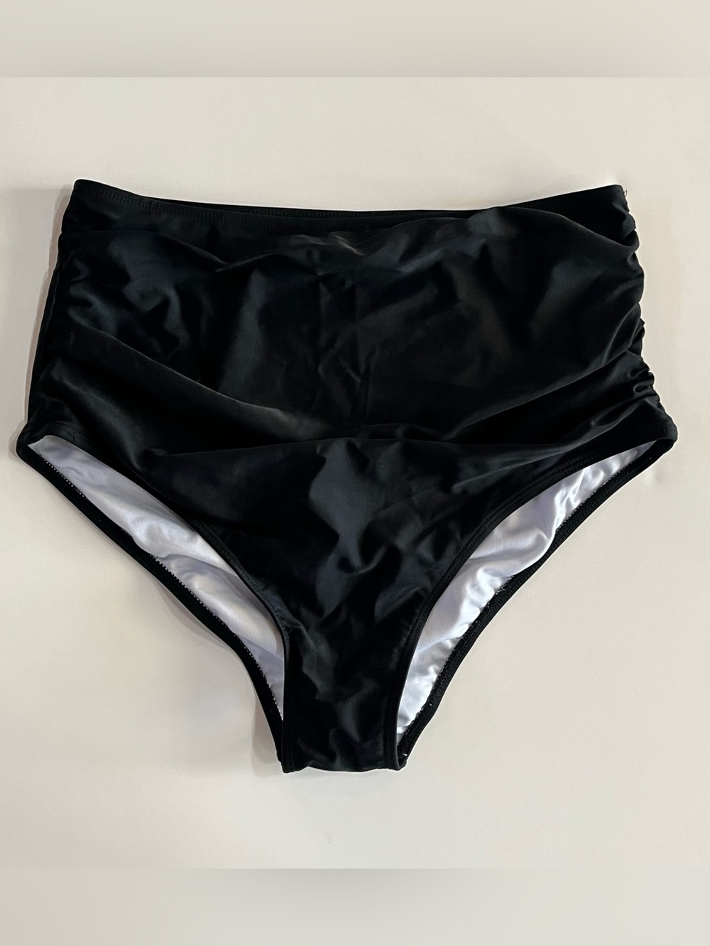 Amazon Black High-Waist Bikini Bottoms size Large